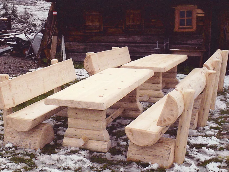Massivholz Gartenmöbel Sitzgarnitur